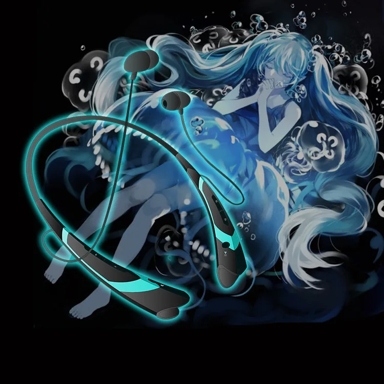 Беспроводные наушники MLLSE Hatsune Miku 2 светодиодный Bluetooth спортивные с надписью King glory