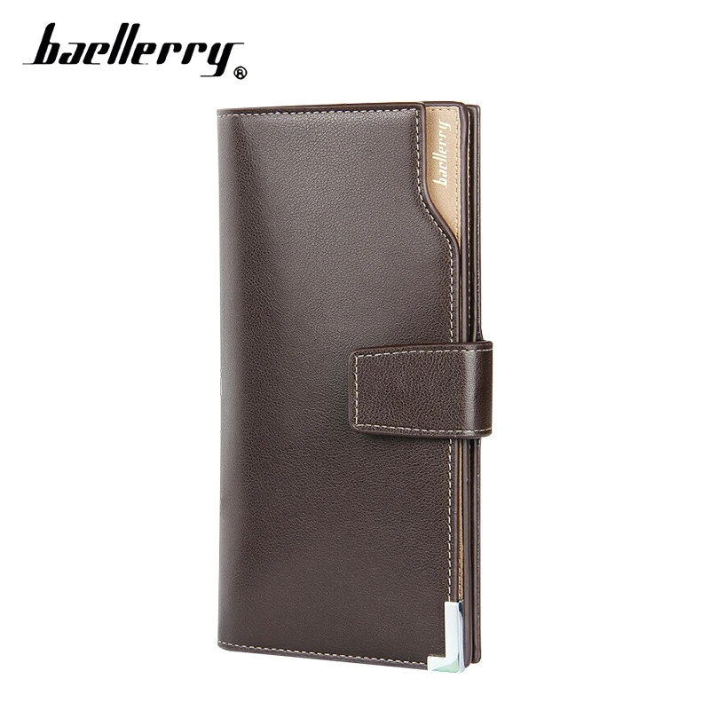 Famous Fashion Brand High Quality Men font b Wallets b font Genuine Leather Hasp Long Card