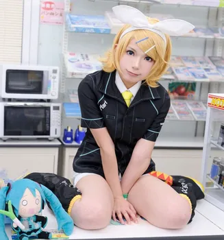 

Vocaloid Family Mart Rin Cosplay Costume E001
