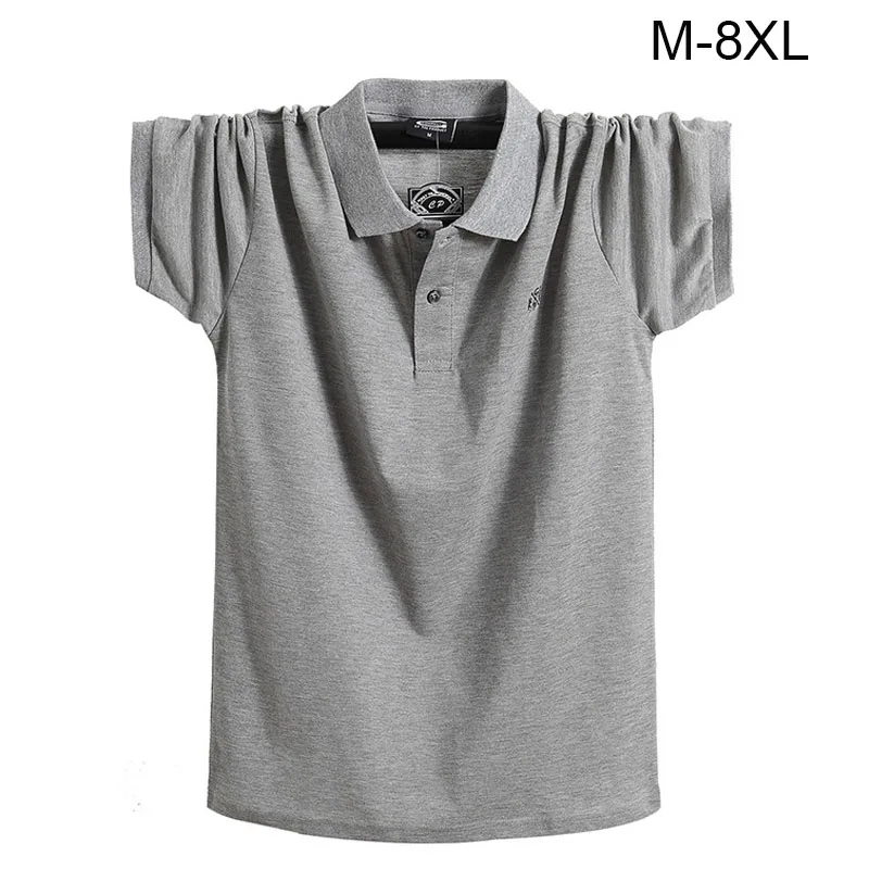 поло Для мужчин футболки плюс Размеры 5XL 6XL 7XL 8XL футболка Homme летние шорты рукавом