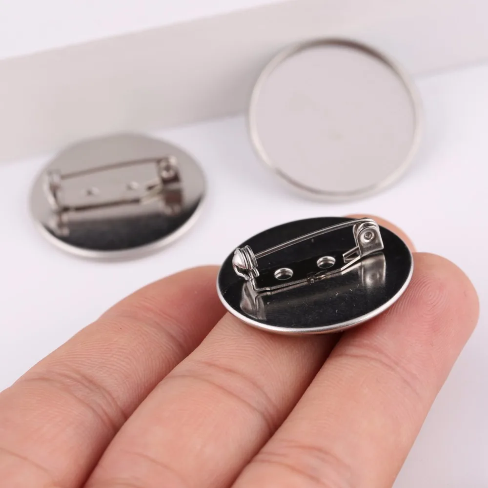 10 шт. пустые подносы для камеи из нержавеющей стали 20 мм 25 мм|blanks for jewelry|25mm cabochonbrooch