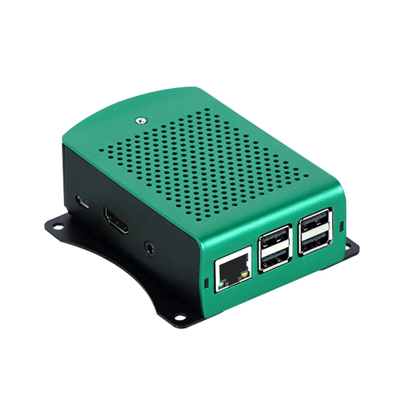 Raspberry-Pi-3-Model-B-Plus-Aluminum-Silver-Green-Black-Case-Metal-Enclosure-RPI-3-Box (2)
