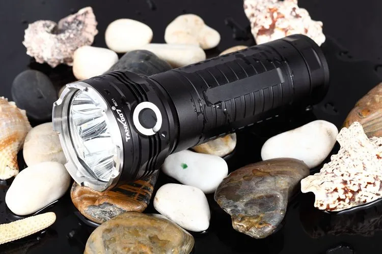 TANK007 RC11 CREE xm-l-u2 2000 люмен 5 режимов высокой Мощность Перезаряжаемые светодиодный фонарик для наружной поиск по 3*18650 батарея