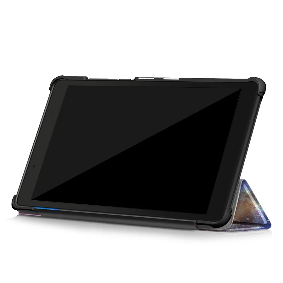 Цветной чехол из искусственной кожи с принтом для Lenovo TAB E8 TB 8304 Магнитный 2018
