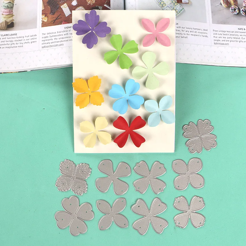 

DUOFEN METAL CUTTING DIES small flowers stencil for DIY papercraft projects Scrapbook Paper Album
