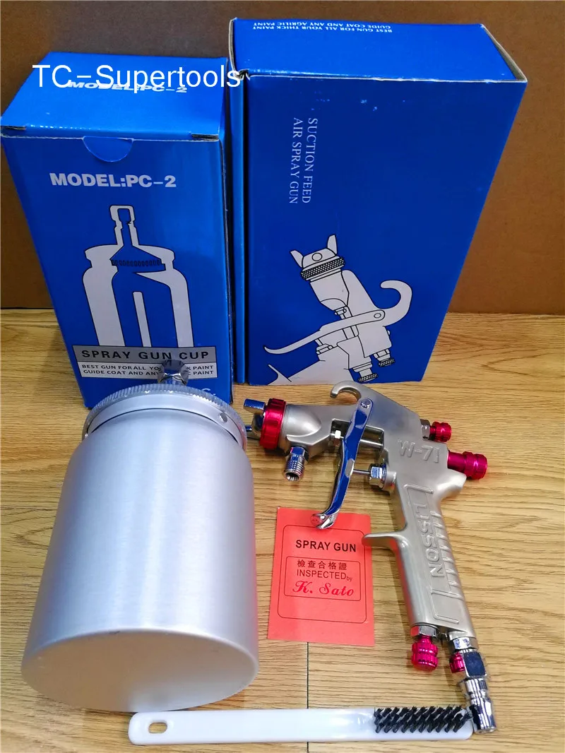 Tools Spray Guns spray gun W71 Pneumatic pot paint spray gun 600CC