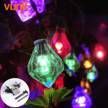 

6.5M 30LED 8 Modes IP65 Diamond String Lights Solar Powered Christmas Light for Home Garden Patio Lawn Party Holiday Decorations