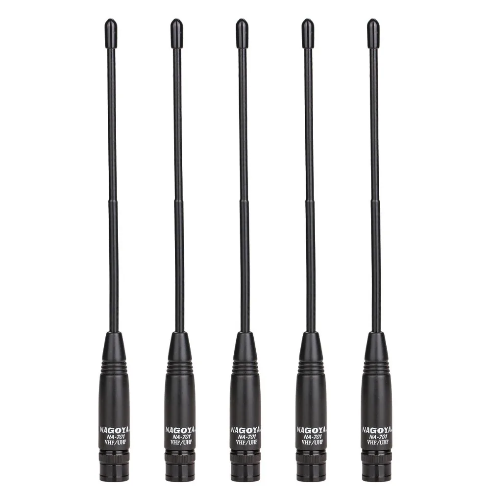 5 шт. Nagoya NA 701 BNC 144/430 МГц Dual Band с высоким коэффициентом усиления мягкая антенна 10 Вт