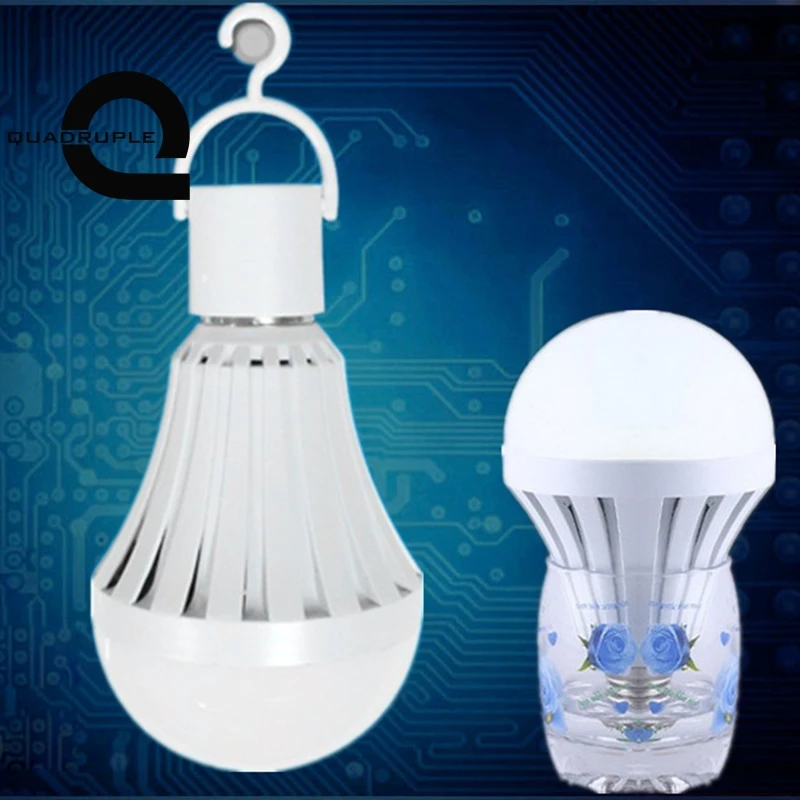 

LED Smart Bulb 5W 7W 9W 12W E27 Emergency Bulb Light Rechargeable Battery Lighting Lamp for Outdoor Camping Fishing Lighting