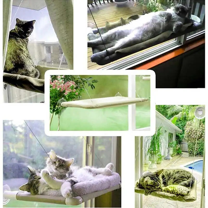 

Sucker-Style Cat Hammock Pillows Sunny Dog Cat Bed Hanging Shelf