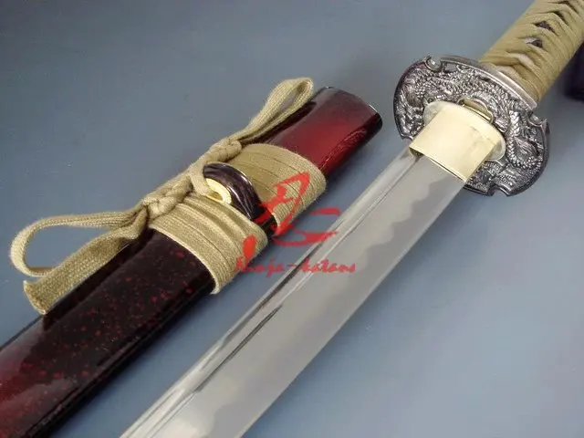 

Handforged jp dragon katana unsharp edge for iaido sword