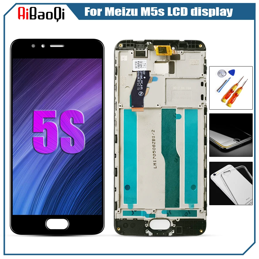 

Meizu m5s LCD screen display+ Touch Digitizer with frame For 5.2" Meizu M5S meilan 5S M612H M612M White/Black Free shipping