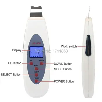 

Portable Ultrasonic Facial Cleaner Ultrasound Face Tool Pore Deep Cleaning Skin Care Peeling Spa Beauty Scrubber Acne Removal