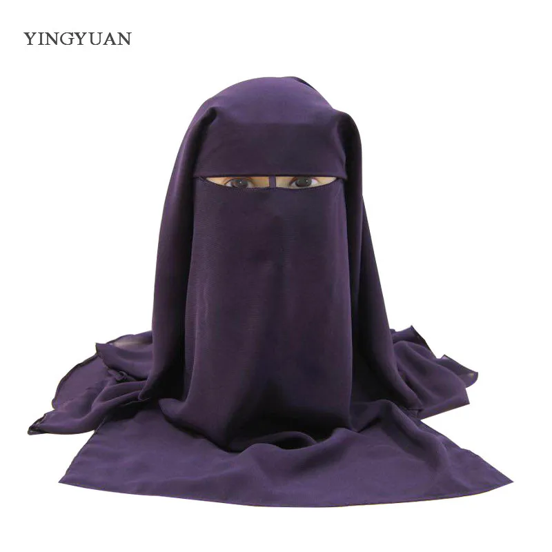 Islamic 3-Layer Niqab Scarf - Stylish Headwear and Face Cover