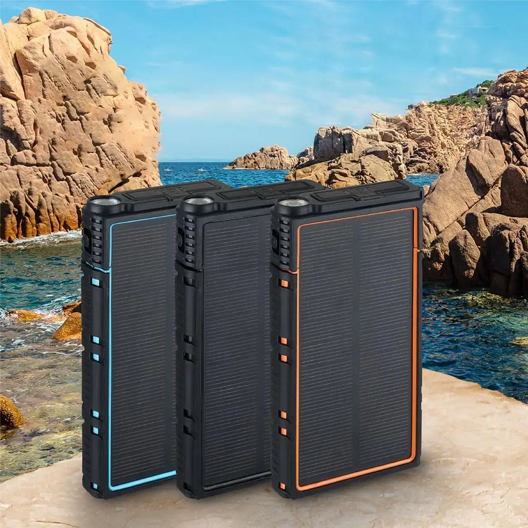 

Outdoor Explorers Solar Power Bank 20000mAh External Battery Waterproof Anti-fall LED Strong Light Mobile Powerbank Solar