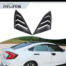 MCrea углеродное волокно украшение для автомобильных окон боковые наклейки на воздух для Honda десятое поколение новые Civic- аксессуары