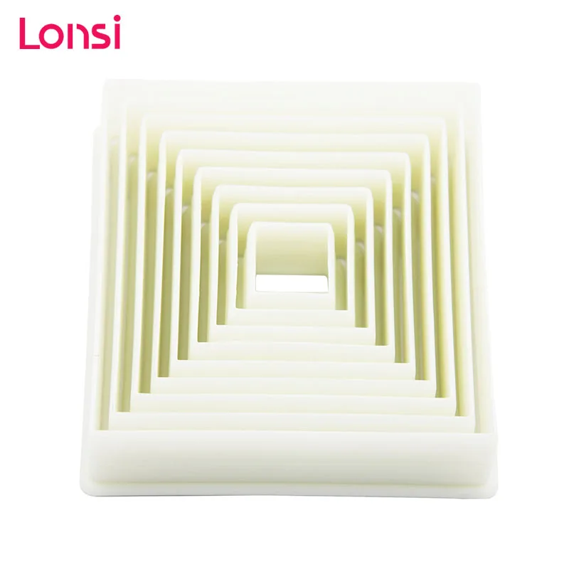 LONSI 9 Piece PC Cookie Cutter Square трафарет для печенья набор инструментов Украшение