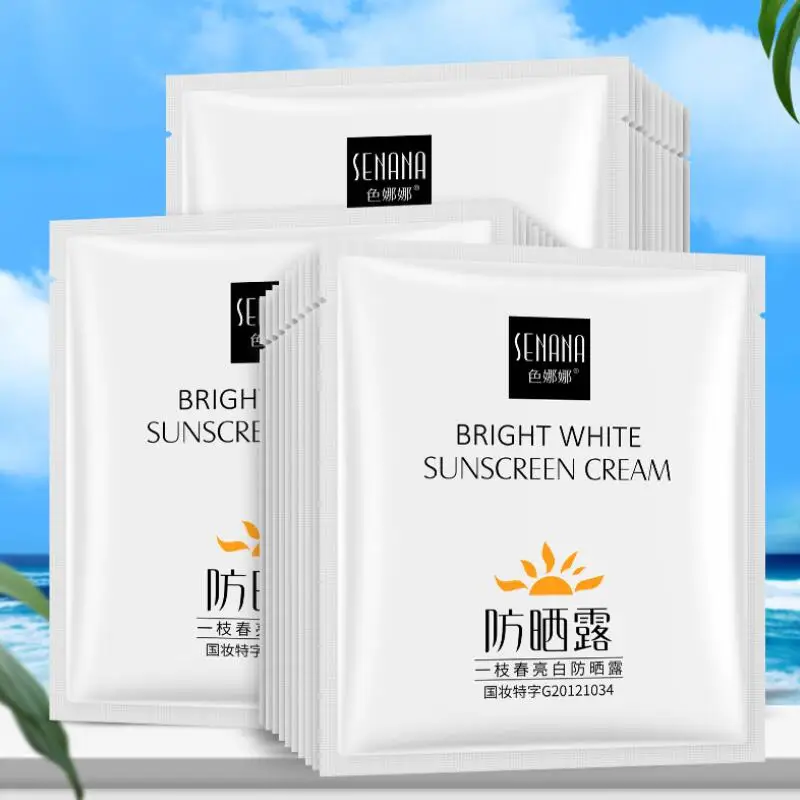 10pcs SPF30+ Face Sunscreen Body Sun Cream Skin Anti-UV Sunblock Protective For Travel Care Oil-control | Красота и здоровье