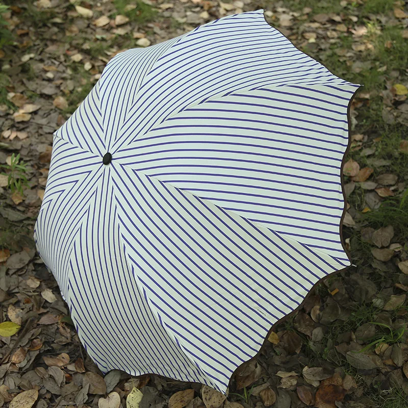 2019 hot Umbrella Rain Woman Three-folding Sunny and Rainy Umbrella Parasol (3)