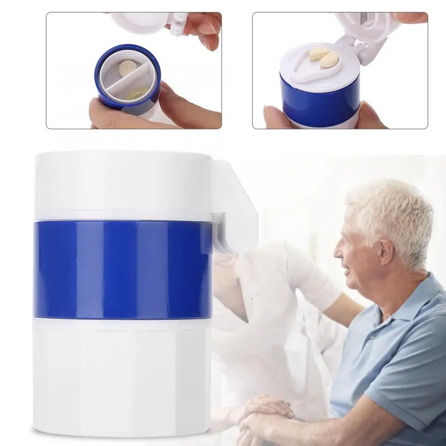 

3 IN 1 Pill Cutter Tablet Crusher Pill Organizer Storage Box Medicine Grinder Health Care