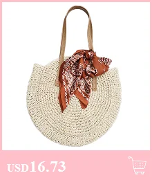 Летняя женская сумка ручной работы, Пляжная Плетеная соломенная сумка для девушек, пляжная сумка из ротанга, соломенные сумки для женщин