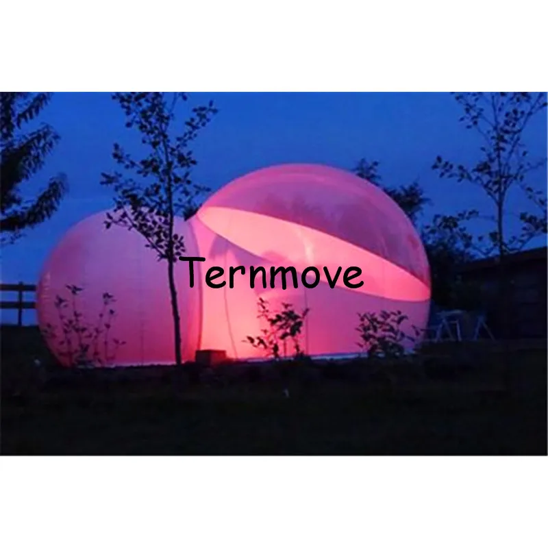  Double room outdoor half clear inflatable lawn tentInflatable transparent bubble tent for salecanva