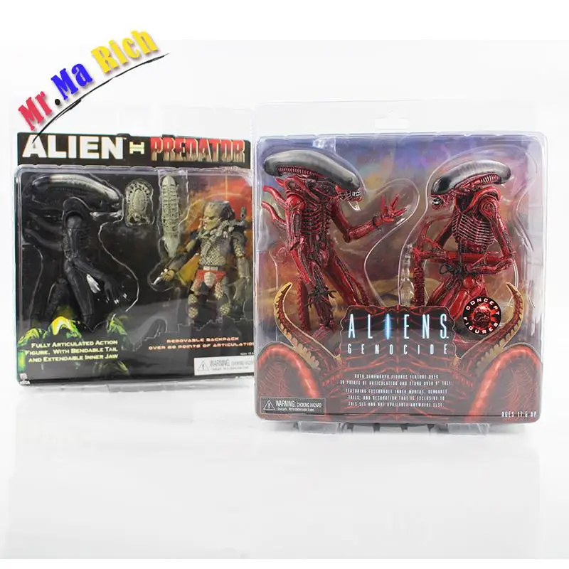 2 вида стилей Neca Чужой против Хищника Tru эксклюзивный чужой геноцид ПВХ фигурку