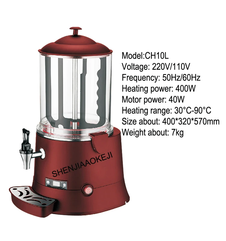 Details about   10L Commercial Eletric Hot Chocolate Milk Tea Heating Machine Beverage Warming 