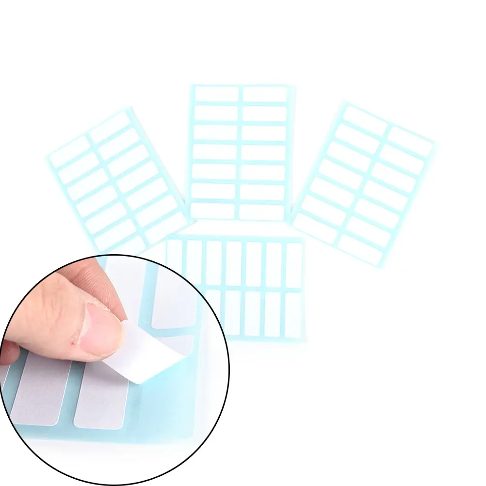 12 листов/упаковка гладкие высечки пустые наклейки s могут быть использованы практически на любой чистой твердой поверхности белой бумаги наклейки