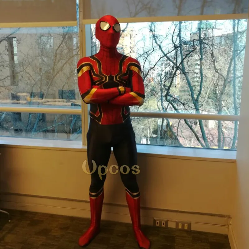Wholesale 2018 Spiderman Costume Spiderman Homecoming Cosplay Costume Tom Holland Iron Spider Man Suit disfraz -