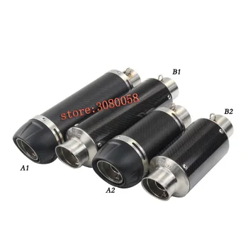 

Universal Motorcycle Exhaust Pipe Muffler Pit Bike Escape Pot For Project For Yamaha XT 600 FZ6 MT03 R6 ER6N Z750