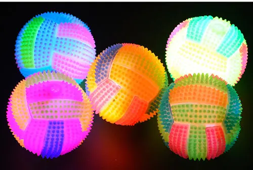Children's pet dog cat luminous toys, flash volleyball, play ball, night light bouncing ball 4