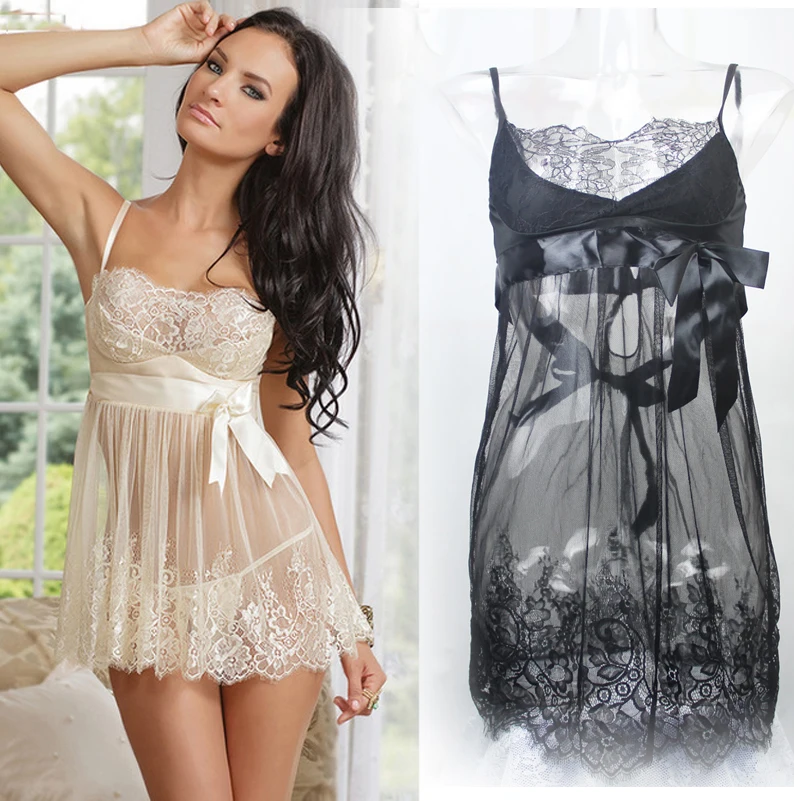 

Sexy Plus gowns Lingerie Women Pajama Lenceria Lace Babydoll Erotic Nightdress g-strins Underwear Sex Costumes thongs panties