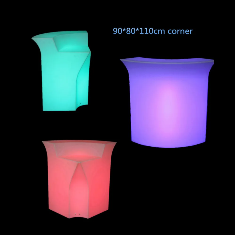 

rgb colors changing rechargeable waterproof outdoor use corner modular mobile bar counter lounge furniture