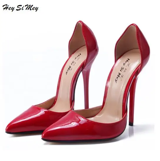 

Female 2018 New Shoes Woman Genuine Sandals Slippers Open toe Sexy High Heels 14cm Shallow Shoes Summer Plus Size 40-49