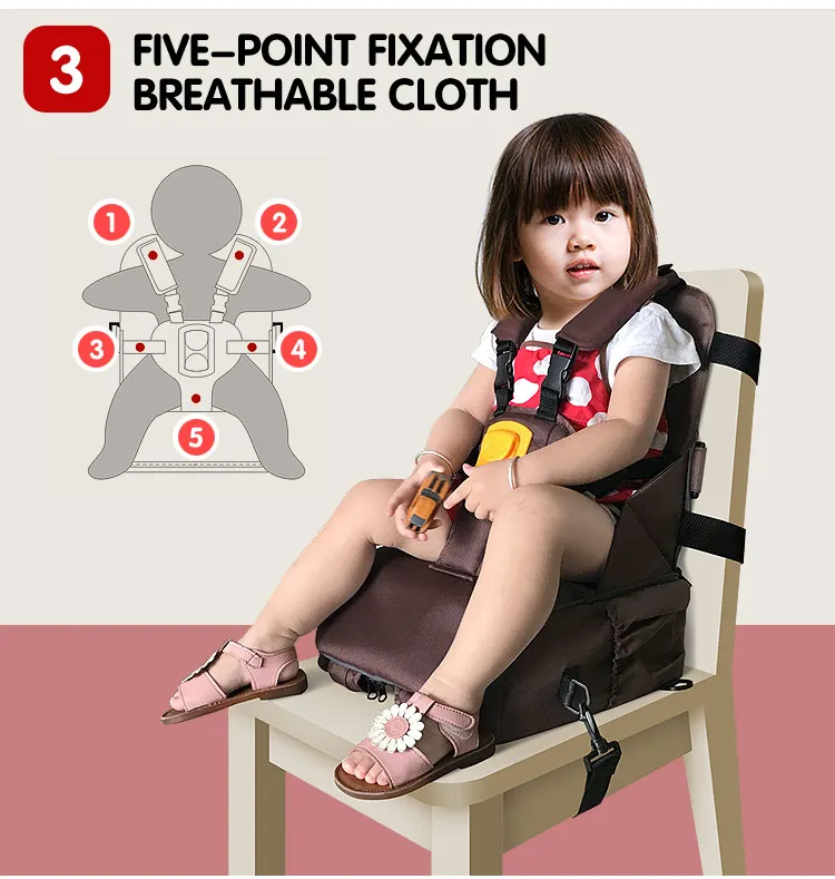 3 в 1 многофункциональная для хранения из водонепроницаемого материала, на ремень безопасности адаптер детский стульчик для кормления обеденный сиденье для малышей 5 точечные ремни безопасности стульчик для кормления