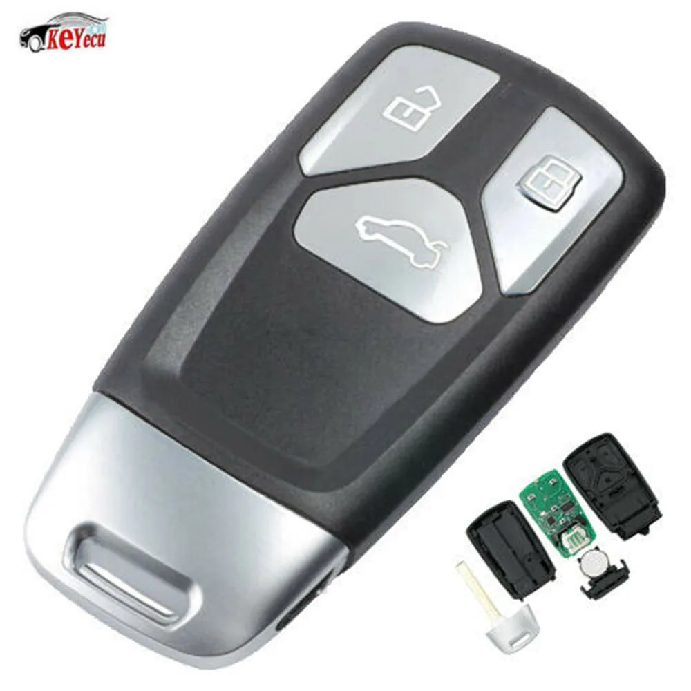 KEYECU умный дистанционный ключ-брелок от машины 433 МГц для Audi TT A4 A5 S4 S5 Q7 SQ7-Up-FCC ID: 4M0959754T