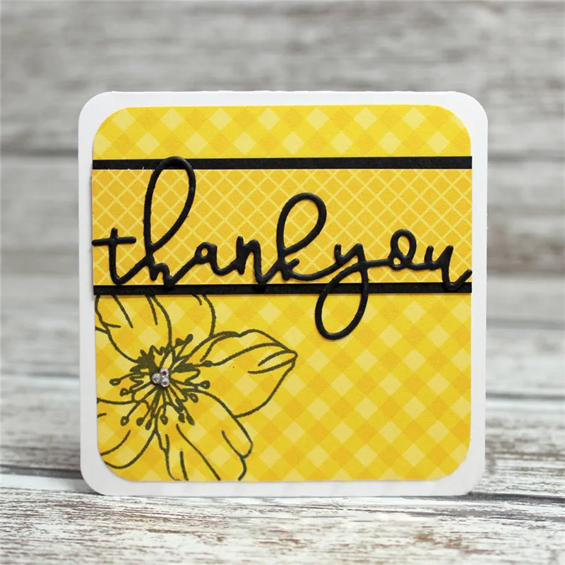 

GJCrafts Thank You Letter Metal Cutting Dies for Scrapbooking Die Cut Stitch Craft Dies Troqueles New Die for 2019 Stencil