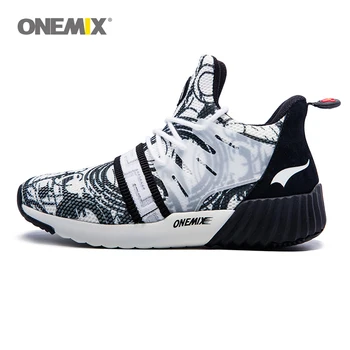 

ONEMIX New Men Running Shoes Breathable Boy Sport Sneakers 2017 Unisex Athletic Shoes Increasing height Women Shoes Size 36-45