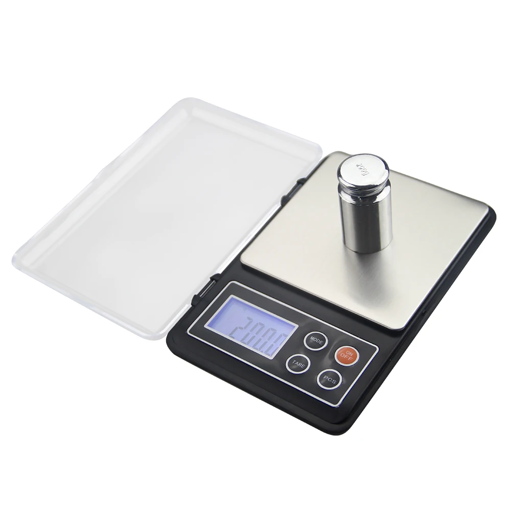 2000 г x 0,1 г Цифровые мини электронные весы кухонные весы ювелирные изделия точный ЖК-станок для еды чехол Почтовые весы