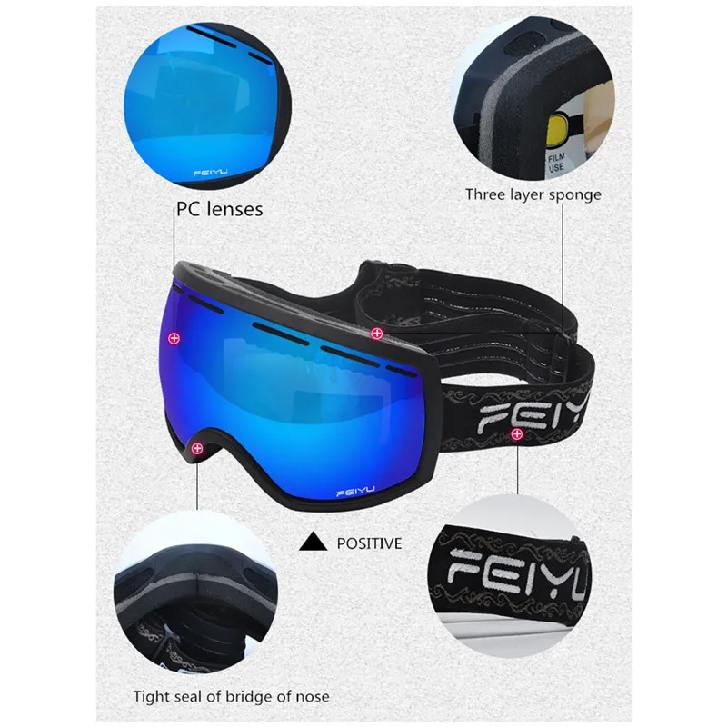 Snow Glasses Ski Goggle Snowblindness Windbreak Skiing Glasses For Snowmobile Goggles Snowboard Motocycle Sunglasses Men Women