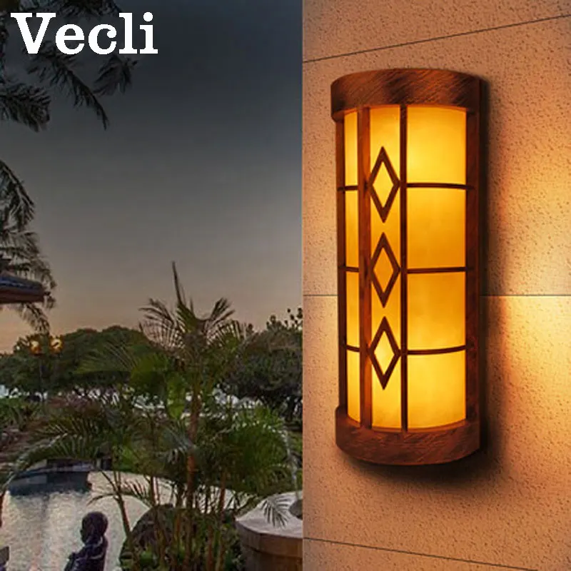 

Modern street light outdoor wall lamp aluminum alloy imitation marble landscape lamp foyer lobby wall lighting
