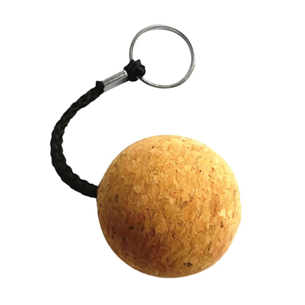 

Portable Floating Cork Keyring Water Buoyant Wooden Ball Key Ring Keychain 35mm for Underwater Water Sports