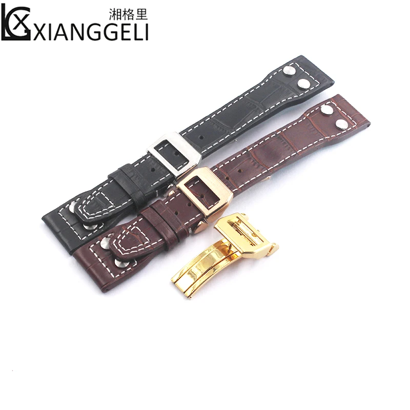 Watch Accessories 22mm IWC Leather watch band IW500401/IW377801 Series