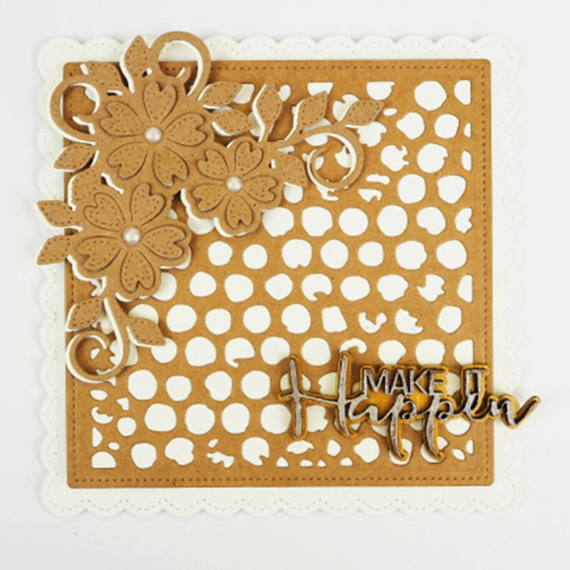 

Flower Edge Frame Metal Cutting Dies Stencil for DIY Scrapbooking Embossing Photo Album Decoration Paper Card Craft Die Cut 2019