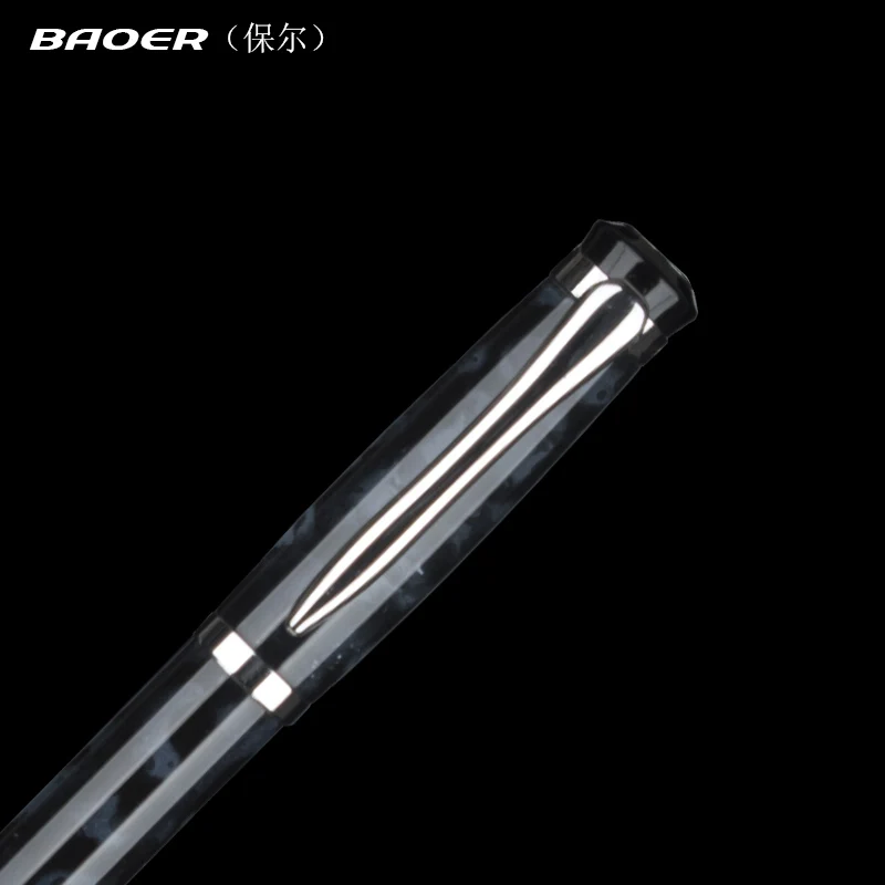 Baoer белоснежная и черная полированная ручка для письма|black and white pen|office pensnow ball pen |