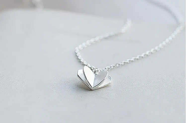 Smjel новый модный длинная цепочка изысканные ожерелья двойная любовь сердце кулон