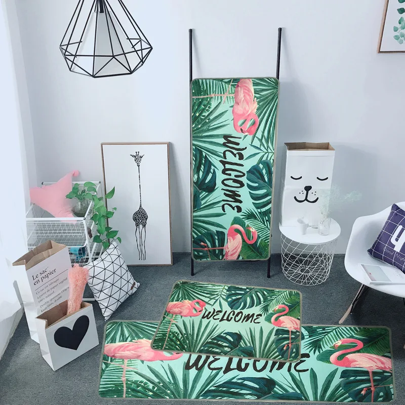 Tropical Plants Flamingo Area Rugs And Carpets for Kids Baby Home Living Room Washable Stairs Hallway Bedroom WC Door Bath Mats Tropical Plants Flamingo Area Rugs And Carpets for Kids Baby Home Living Room Washable Stairs Hallway Bedroom WC Door Bath Mats