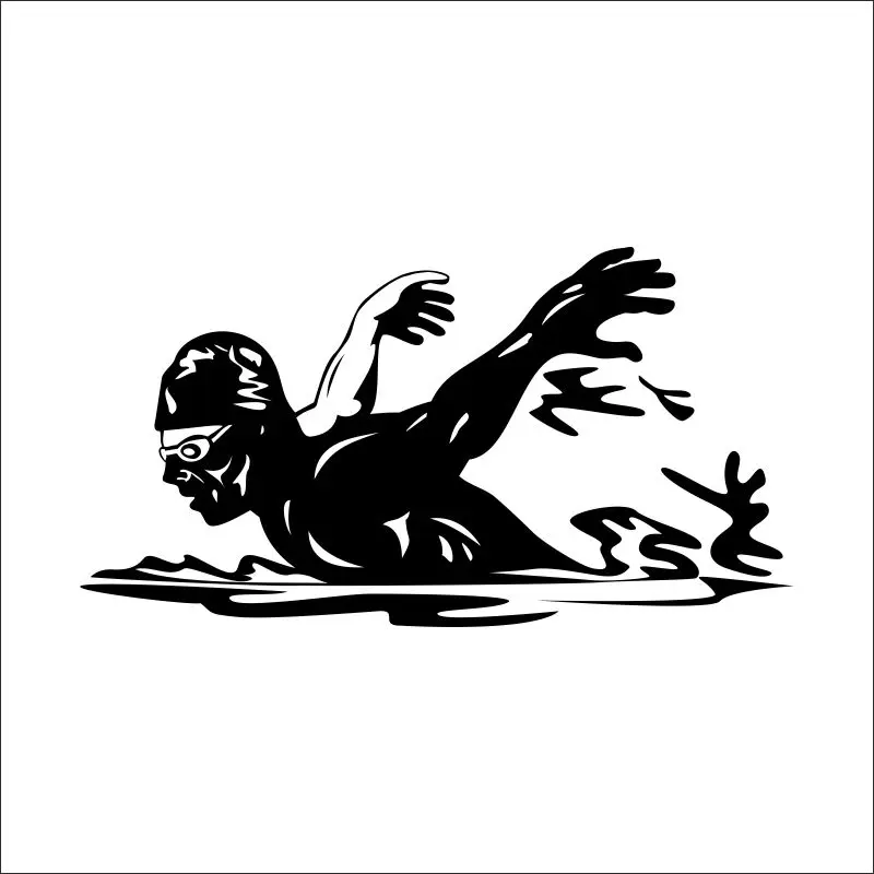 DCTAL swim decal triatlon etiqueta Run Riding nadador Decal natacion vinilo chm decoracion Mural bano etiqueta swim Sticker 2222