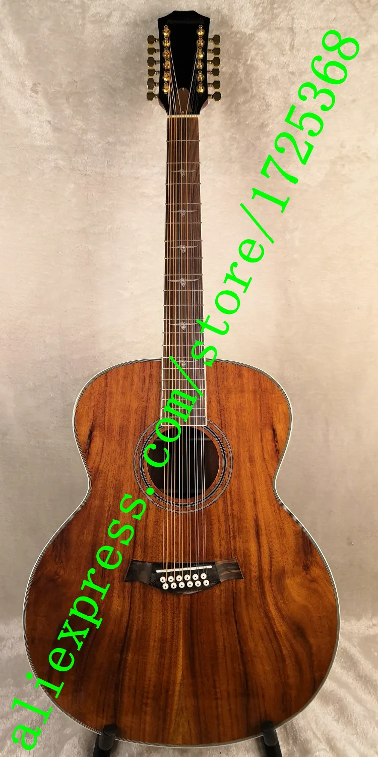 

12 Strings Acoustic Guitar with Fishman Pickup Rosewood Fretboard Chrome Hardwares Quick shipment